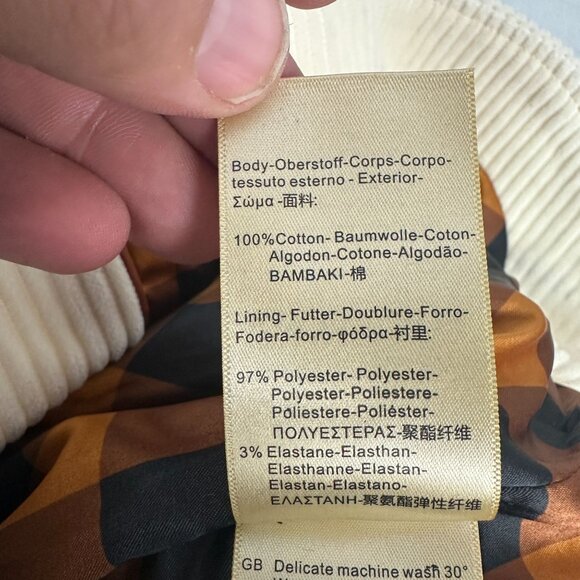 Scotch & Soda Womens Corduroy Button-Up Jackets Size XL Cream New - Picture 10 of 10